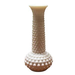 Vintage White Milk Glass E.O. BRODY Bud Vase Hobnail USA Made